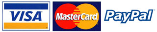 We accept Paypal Vias Mastercard